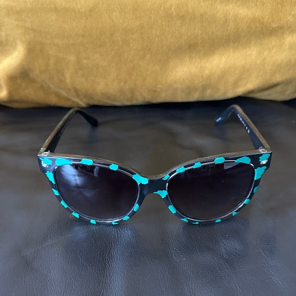 Marc by Marc Jacobs Black Sunglasses with Turquoise Spot Accents